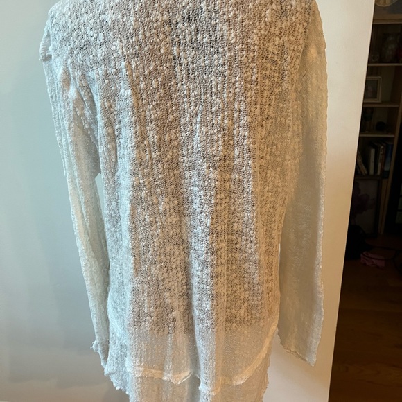 Perfect Light Sweater For Now!   We The Free Ocean Air Hacci Sweater in White - Picture 3 of 7